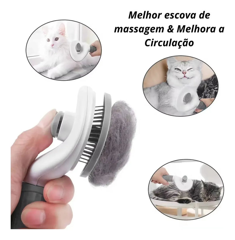 Escova Removedora de Pelos PET Auto limpam-te Cães E Gatos