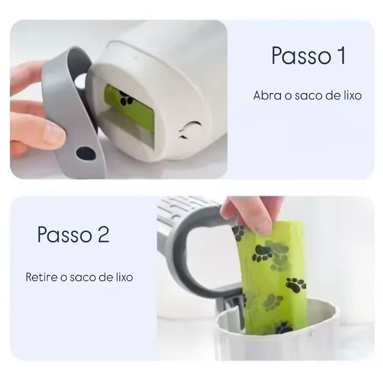 Pá higiênica para areia de gatos com saquinho cata 💩