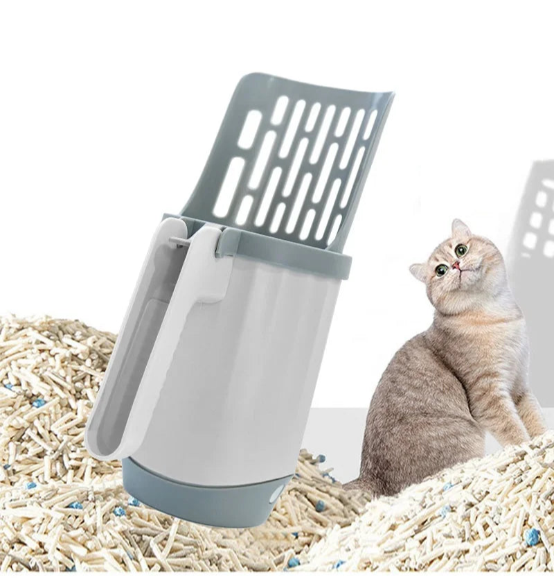Pá higiênica para areia de gatos com saquinho cata 💩